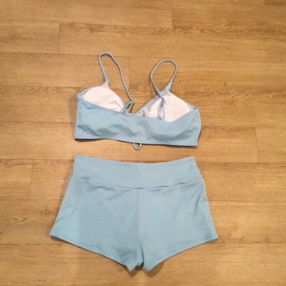 Women’s Ribbed Bikini  Set With Shorts - Picture 5 of 6